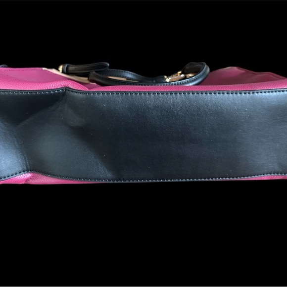 NWT Trina Turk - Wine/Tan; Double Handle/Cross Body Purse with Card Holder - Picture 5 of 10